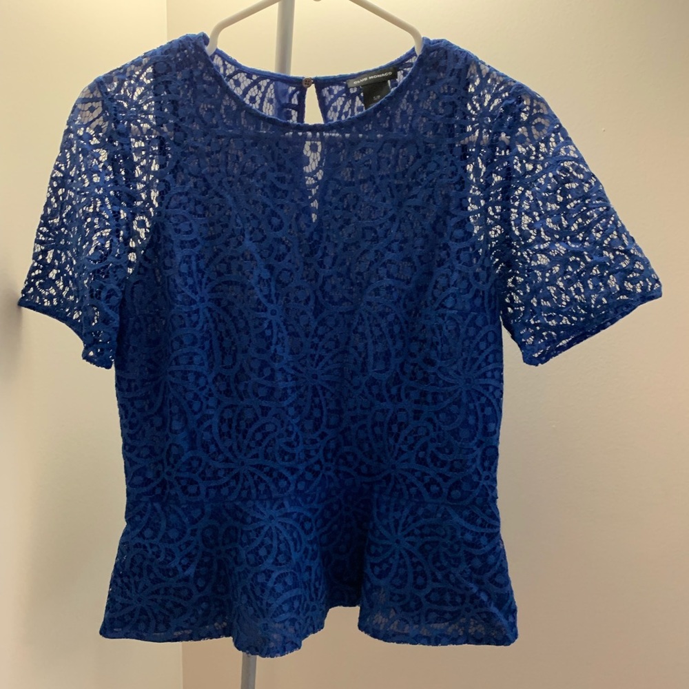 peplum lace top